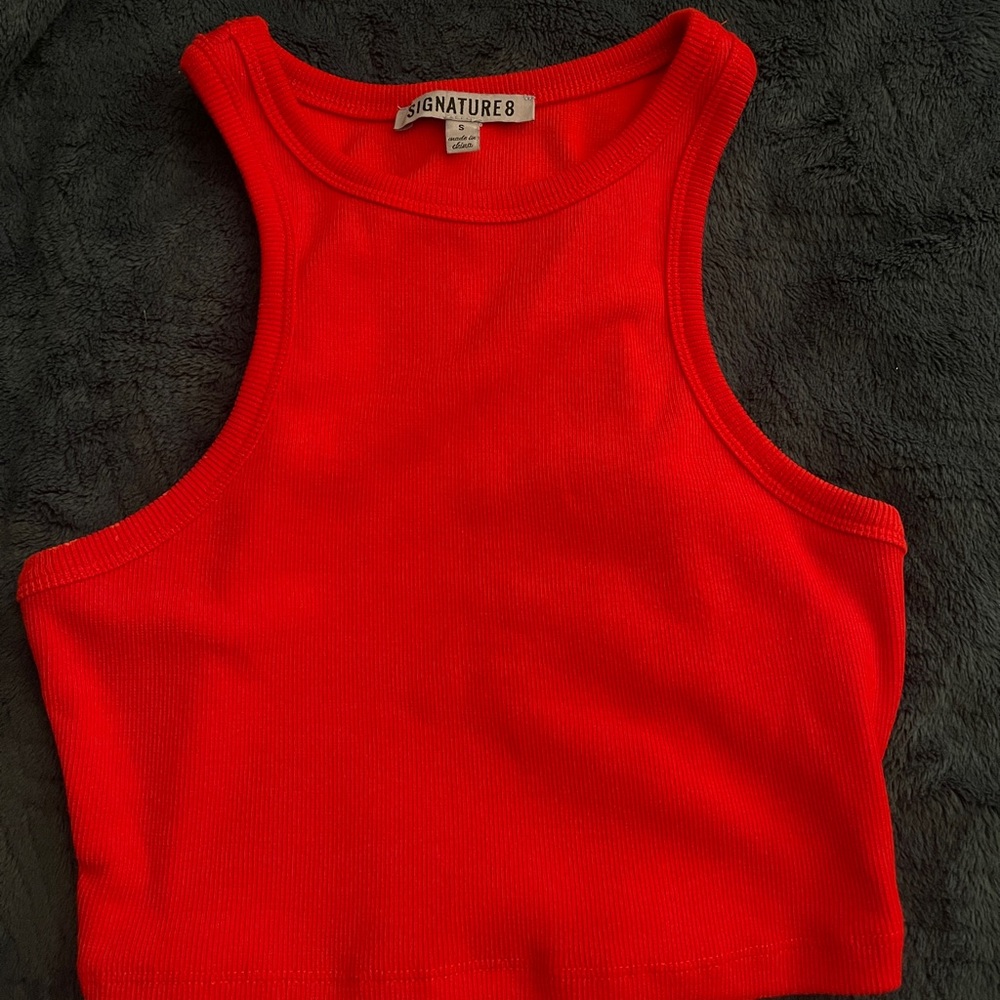 Red tank top